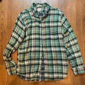 Mens Jcrew Double Knit Shirt- Size Large Slim